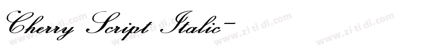 Cherry Script Italic字体转换